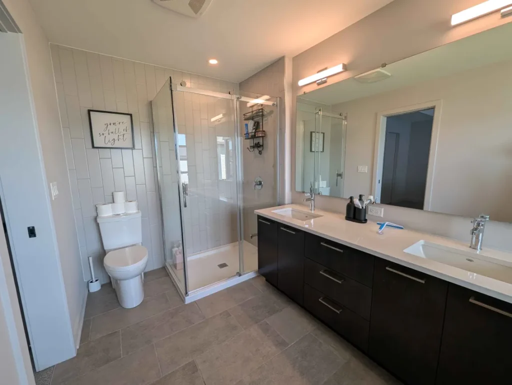 Ensuite bathroom after a deep clean in a Barrhaven home