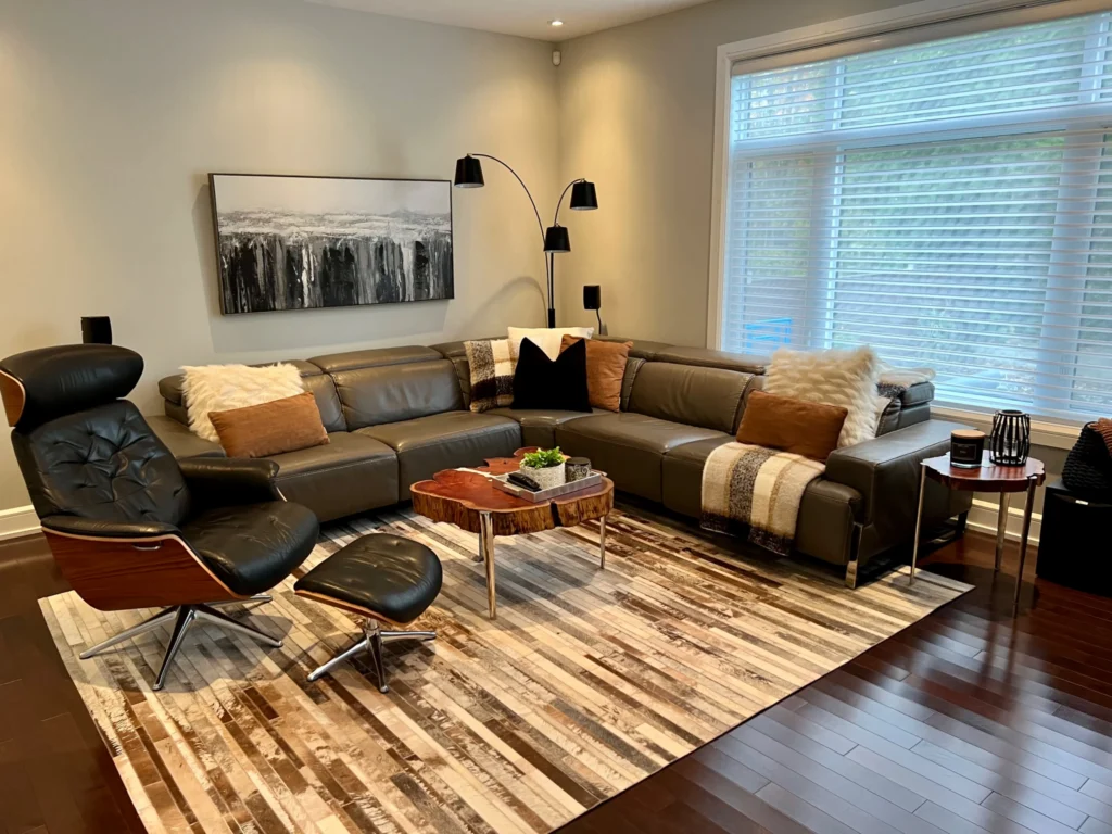 Open plan living area after a deep clean in a Stittsville home