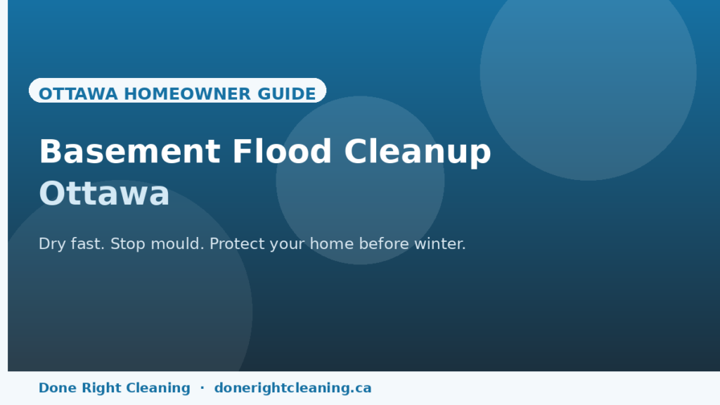 Basement flood cleanup Ottawa guide — dry fast and stop mould before winter